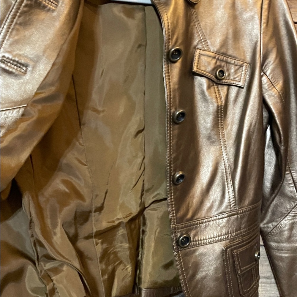 Cache Metallic Leather Jacket - image 8